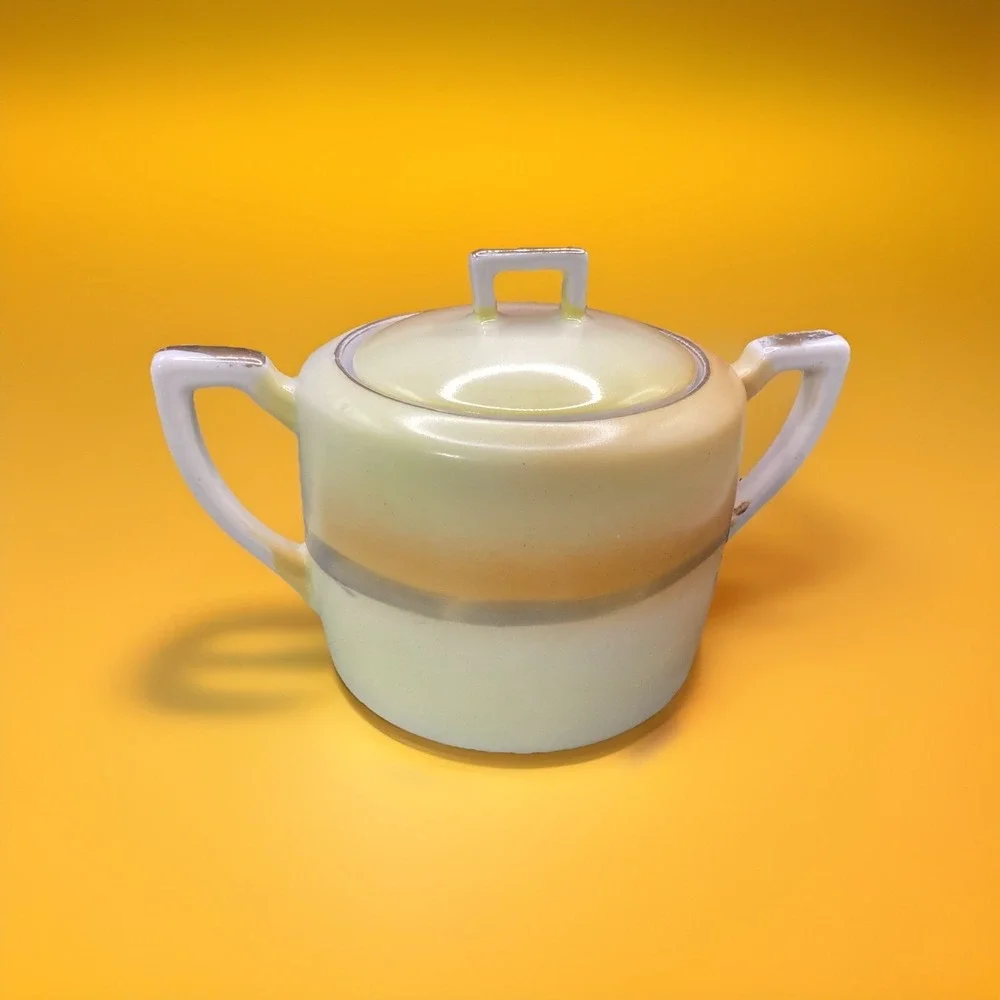 3 Pc Set Vintage Noritake Creamer Pitcher and Lemon Plate Hand Painted-Japan‎